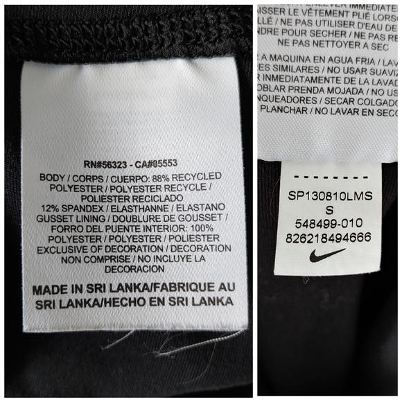 Nike Capri Pants Legend 2.0 Slim Poly Tights Black Size Small - Picture 15 of 16